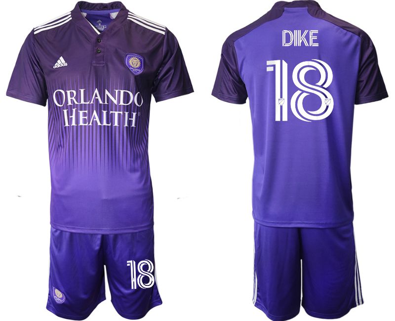 Men 2021-2022 Club Orlando City home purple #18 Adidas Soccer Jersey